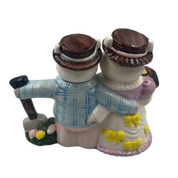 Vintage Ceramic Dressed Pigs Decorative Teapot Set Mr & Mrs Pig Fairytale - Picture 2 of 10